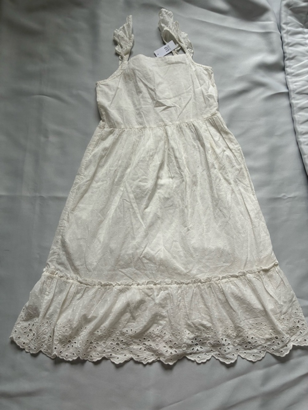 GAP kids White Cotton Eyelet Dress Size XXL 14-16 ***READ